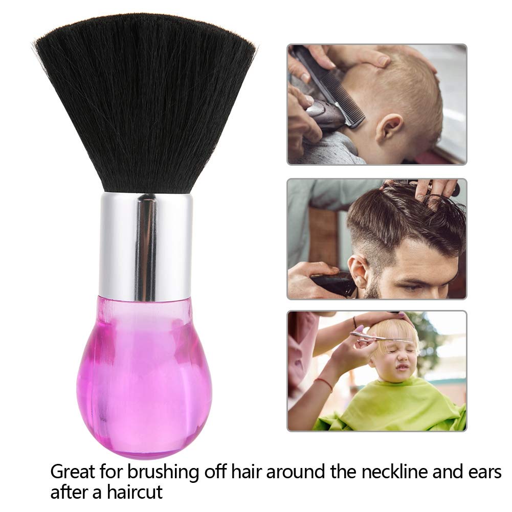 Pennello Parrucchiere, Barbiere collo spazzola ideale per rimuovere i capelli dopo il taglio, Spazzola per spolverino per il collo, spazzola per capelli pulita per capelli da barbiere Strumento (Rosa)