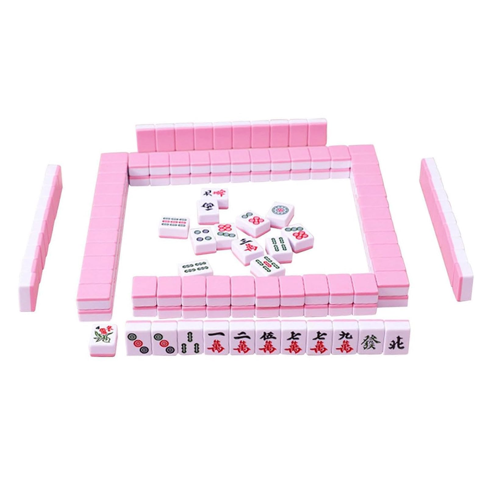 ppARK Mahjong 144 Stück tragbare Freizeit-Mahjong-Fliesen, chinesische Version, Mini-Mahjong-Fliesen für Familie, Freunde, Zuhause, Wohnheim Mahjong Spiel
