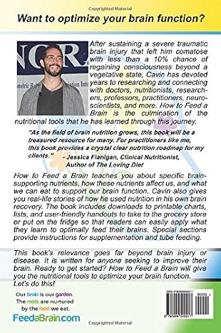 How to Feed a Brain: Nutrition for Optimal Brain Function and Repair