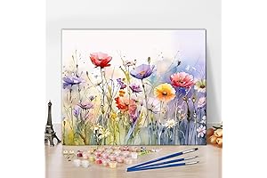 Free Paint by Numbers: Stunning Abstract Flowers DIY Kit