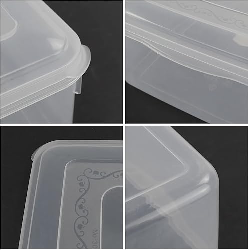 Vista 4 de Anbers Contenedores de almacenamiento transparentes de 11 cuartos de galón con tapa, paquete de 2