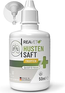 ReaVET Hustensaft Tropfen für Katzen 50ml I Bronchial Liquid I Sekundierend bei Husten & Atemwegsreizungen product image
