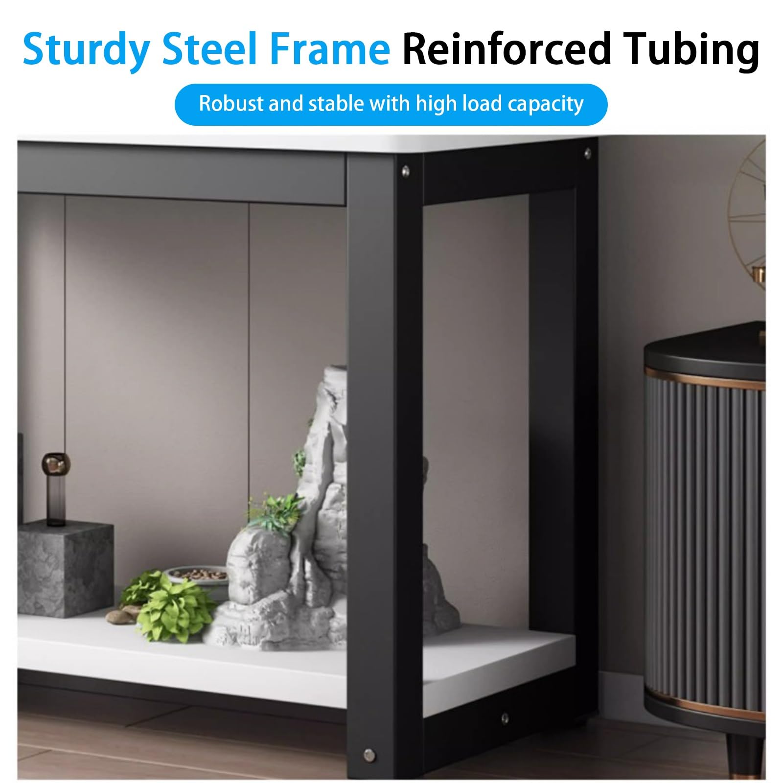 Supporto per acquario multi-spazio Armadio multifunzionale per acquario durevole versatile Supporto per acquario per salotti aree reception uffici stile F 60 x 30 cm