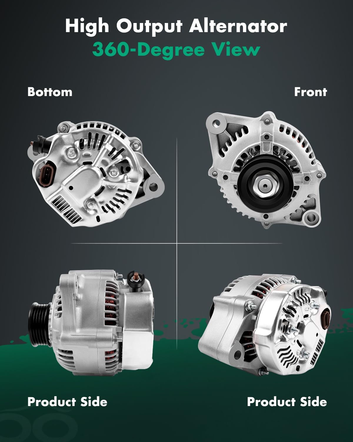 SCITOO Alternators Compatible fit for Suzuki Aerio 2002 2003 2004 2005 2006 2007 2.0L AND0366 12V 80Amp CW 5-Groove Pulley 11086 102211-1750 9764219-812 400-52085 31400-59J00 31400-77E30
