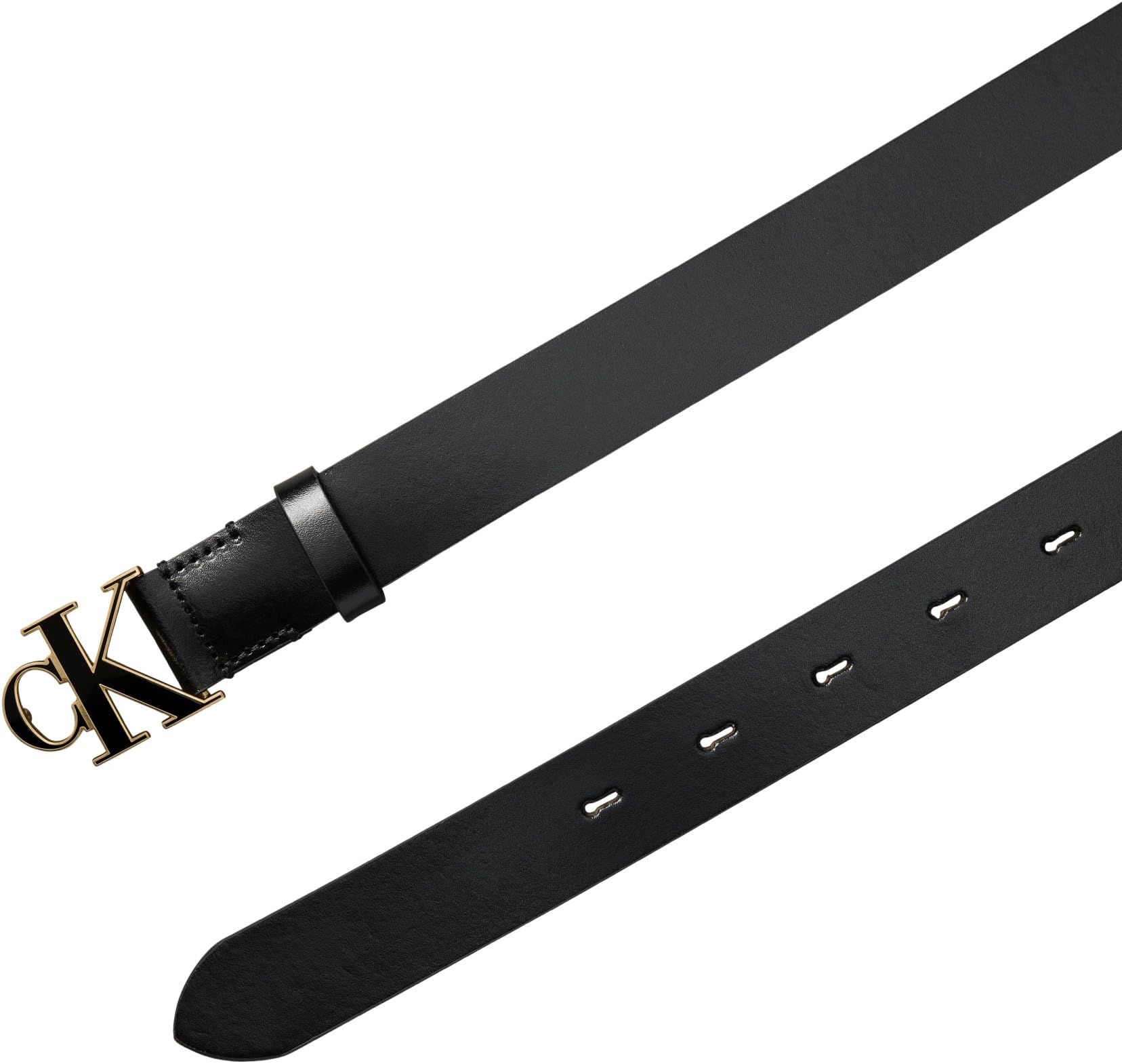Calvin Klein Femme Round CK Buckle 30mm Belt Inlay Lv04f7073g Ceintures