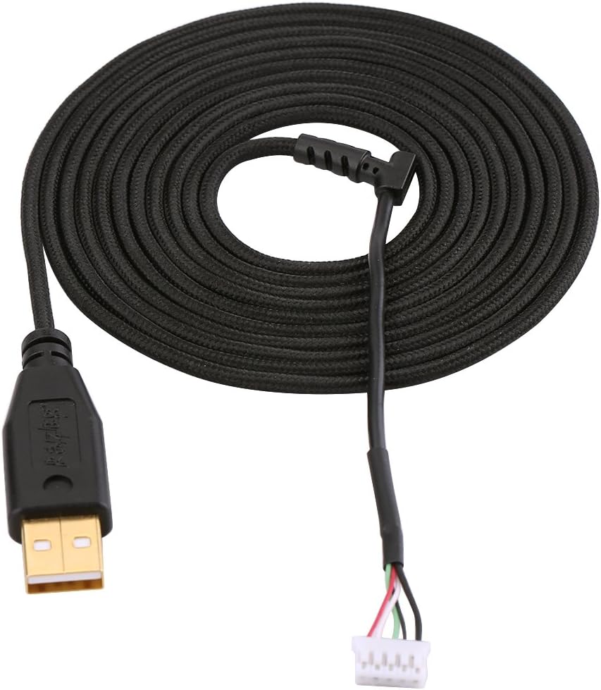 Mugast 2.2m / 7.22ft USB Gaming Cable Replacement for Naga 2014 Mouse, Black