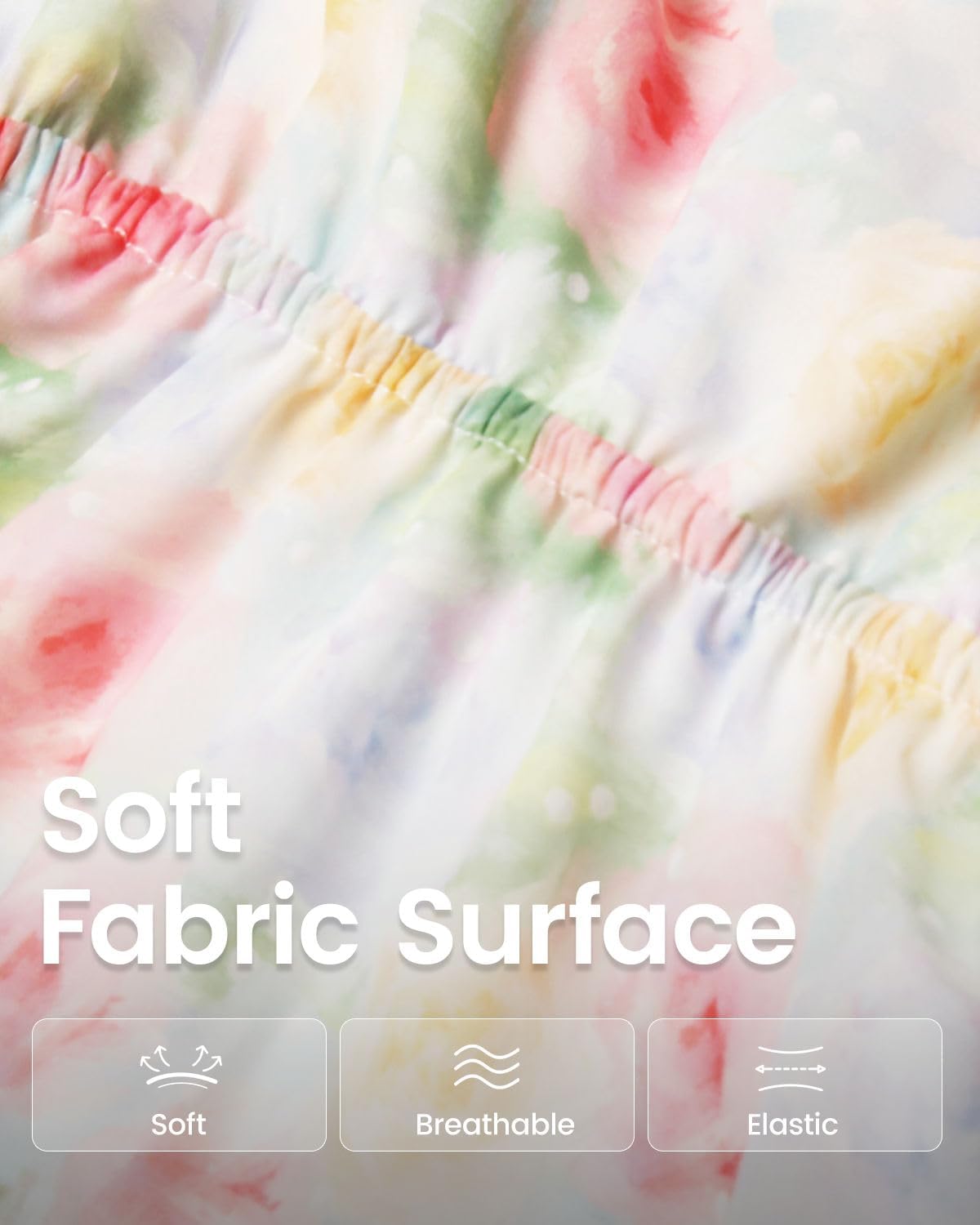 WELAKEN Girls Sleeveless Elastic Straps Summer Dress - Ruffle Hem Flowy Sundress - Image 6