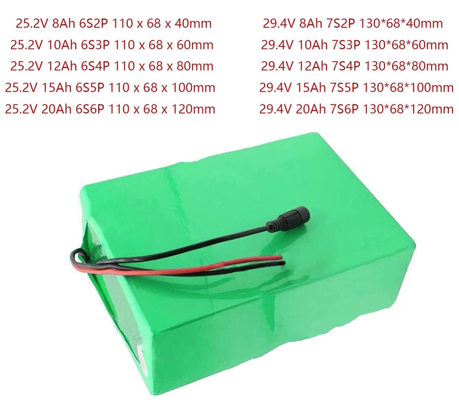 Batterie De Vélo Électrique 25.2V/29.4V 8Ah 10Ah 12Ah 15Ah 20Ah Ebike Batterie 24V Batteries Haute Puissance avec Chargeur pour Moteur De Vélo 50W-500W