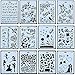 Produktbild Schablonen zum Zeichnen, Malen, Kunststoffformen, Schablonen für Kinder, Scrapbooking, Bastelzubehör, 12 Stück