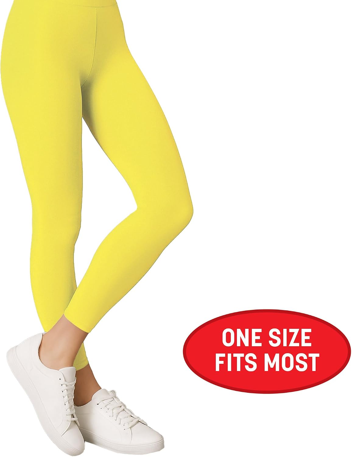 Beistle Yellow Footless Tights – Adult Stretchy Polyester Costume Leggings, Solid Color Tights for Halloween Costumes, Stage Performances, Themed Events, Outfit Photo Booth Styling & Event Wear