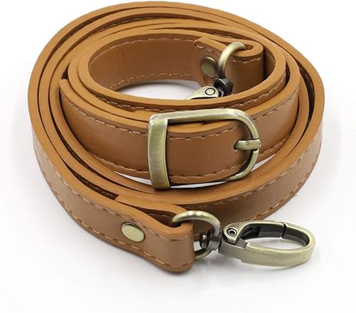 Miniatura 2 de EXCEART Correa de hombro acolchada ajustable de cuero de vaca con ganchos giratorios de metal para mensajero portátil cámara bolsa de lona 47.2 in