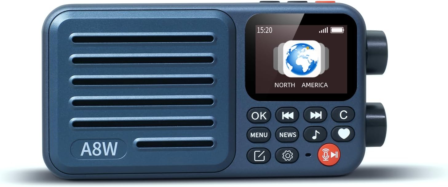 Choyong A8W Portable Smart Internet Radio Receiver WIFI/4G Speaker with FM,Micro-SD Card,All World Radios,for Home with WiFi,Digital Radio,choyoung Radio