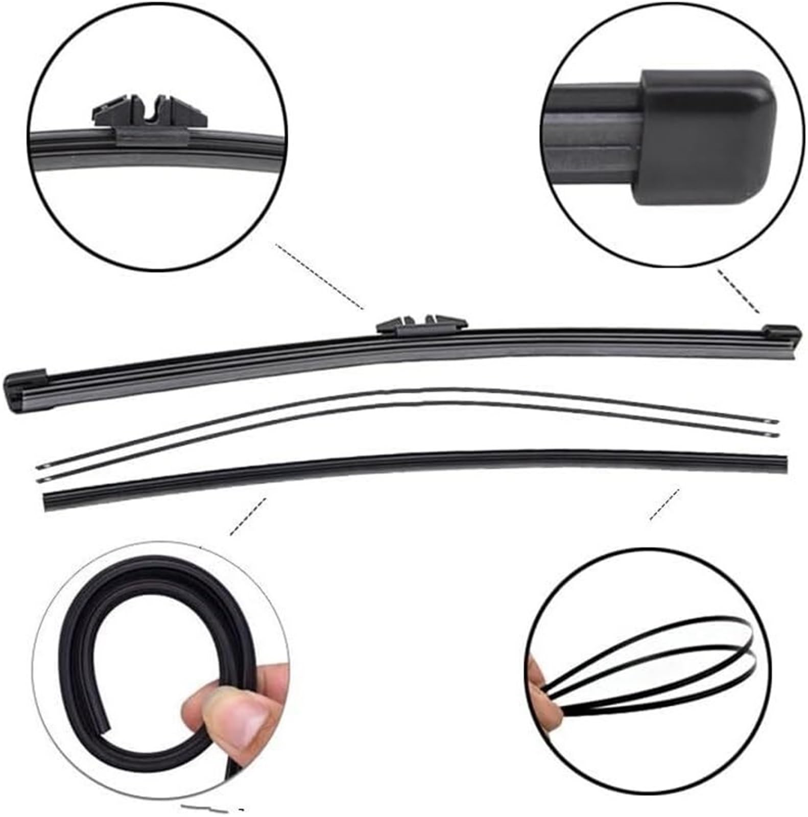 spazzole tergicristallo universali per auto Set di spazzole tergicristallo anteriori e posteriori per Ford per Explorer MK5 2011-2019