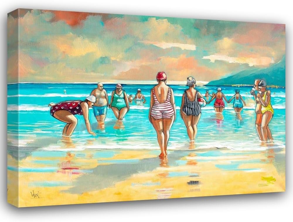ArtDirect Summer Memories Custom Framed Art Print Giclee Print or Canvas Options with Various Sizes and Customization by West, Ronald