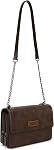 Sac à main Wrangler Flap Crossbody pour femmes, sac à bandoulière vintage avec chaîne