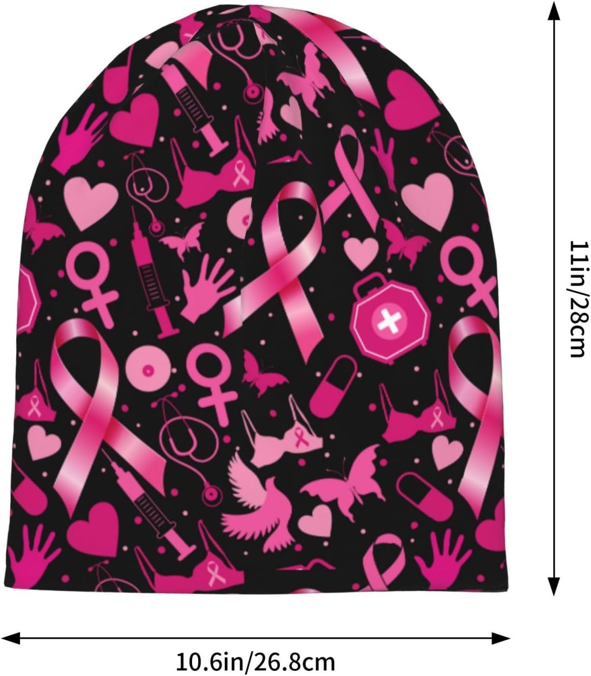 Cat Beanie Hat Chemo Headwear Slouchy Skull Sleep Cap for Women Men Winter Running - Image 6