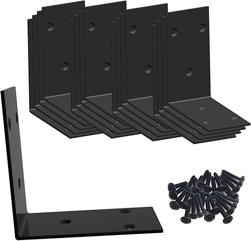 Miniatura 5 de Soporte L, soportes de esquina elevados para cama de jardín, soporte de esquina resistente, soporte de estante de acero inoxidable, soportes de