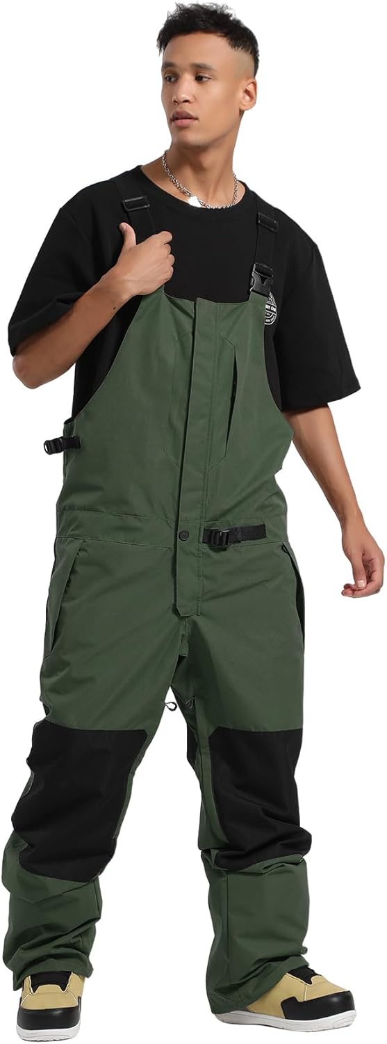 GSOU SNOW Snowboard Bibs Mens Ski Bibs Overalls Snow Pants Womens Waterproof Insulated Sport