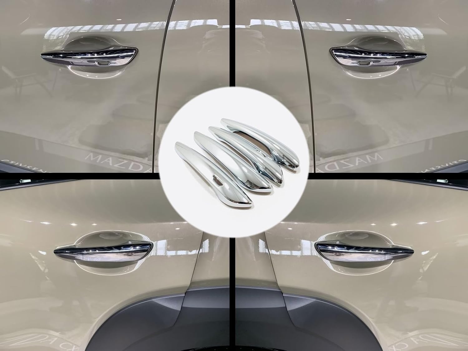 for Mazda CX90 Door Handle Covers, Stainless Steels Chrome Auto SUV Trim Protector Exterior Accessories 2023 2024