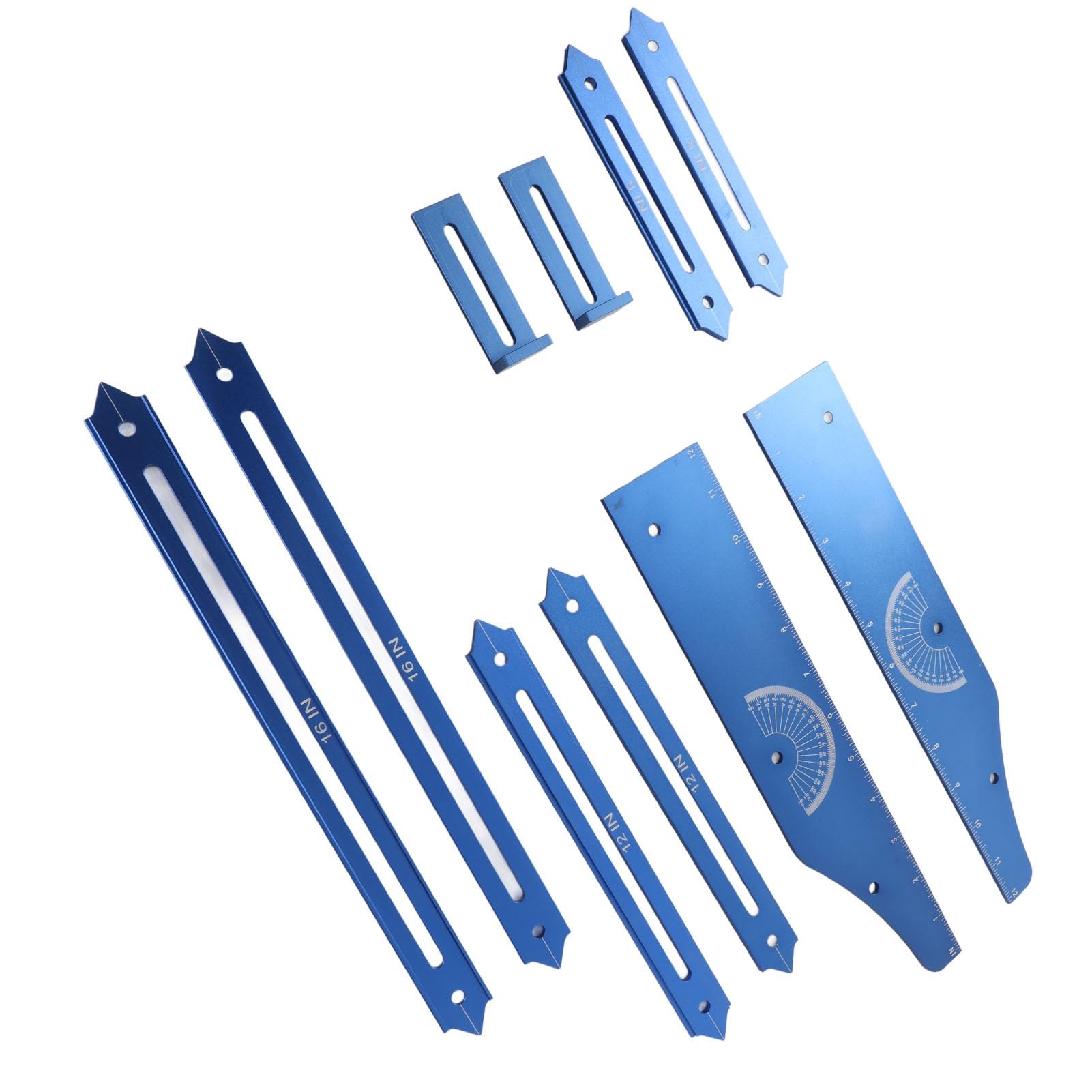 Schody szablon bieżnika narzędzie jig aluminium regulowany miernik pomiaru z obudową do przechowywania do układu schodowego projekty renowacji domu DIY