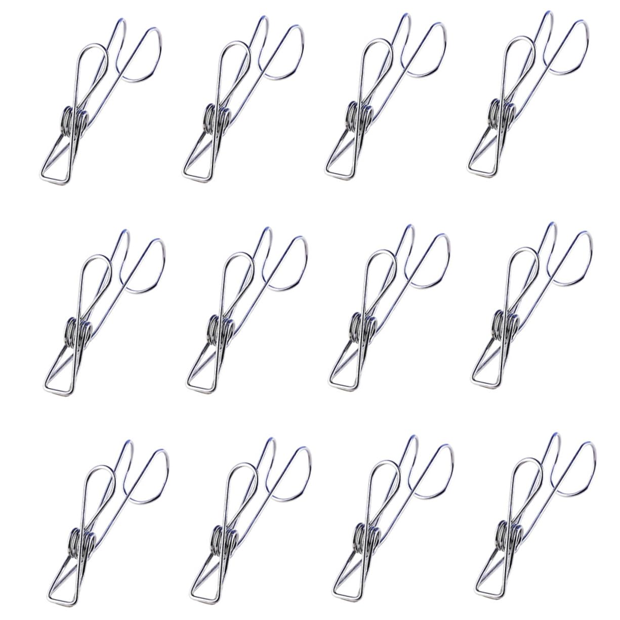 SOLUSTRE 2 Sätze 25 Stück Hakenclip Haken Für Kleiderbügel Wäsche Stoffclips Zum Aufhängen Schlüssel Gardinenklammern Zubehör Stifte Kleidung Stoffclip Aus Draht Rostfreier Stahl Silver