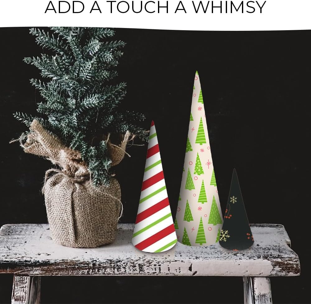 Paper Mache Craft Cones Variety Pack (Set of 24)