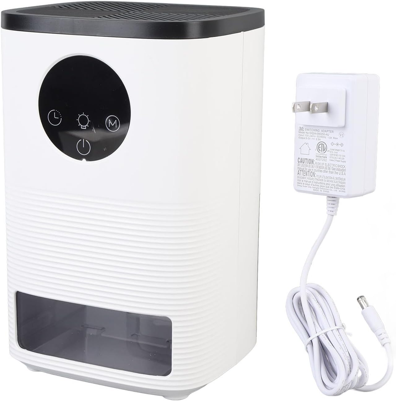 Portable Dehumidifier, Semiconductor Technology, Powerful Damp Elimination, Auto Shutdown, 1000 Sq.ft Coverage, Quiet, Timer Mode, Bedroom Bathroom Basement, with Handle for