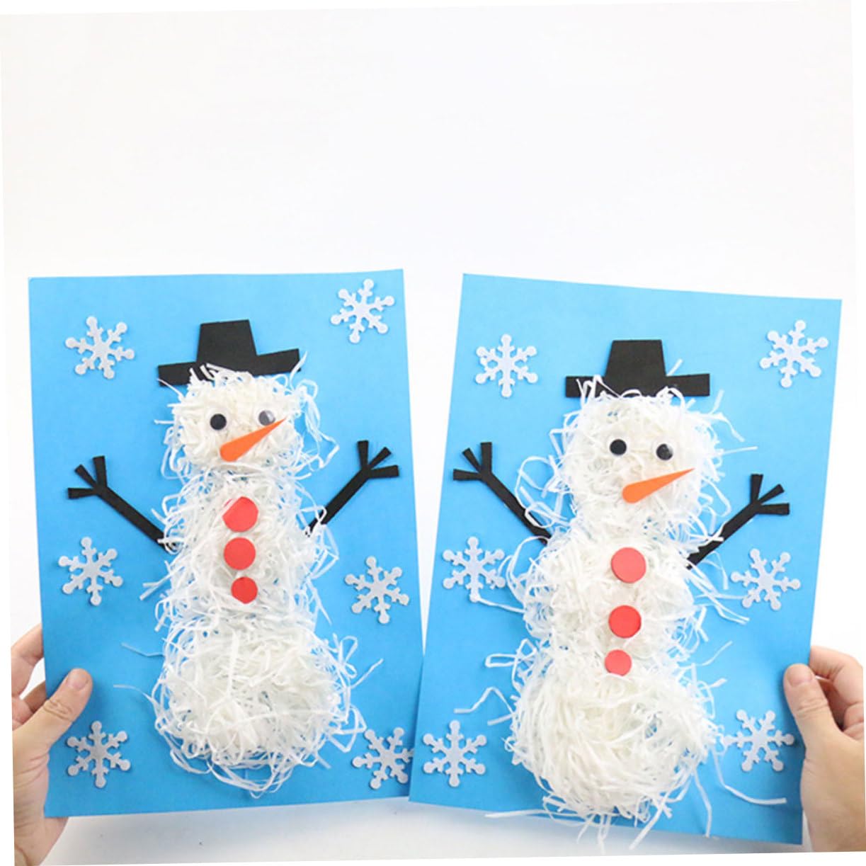 Amazon.co.jp: VICASKY 2セット紙製雪だるま材料 クリスマスクラフト用