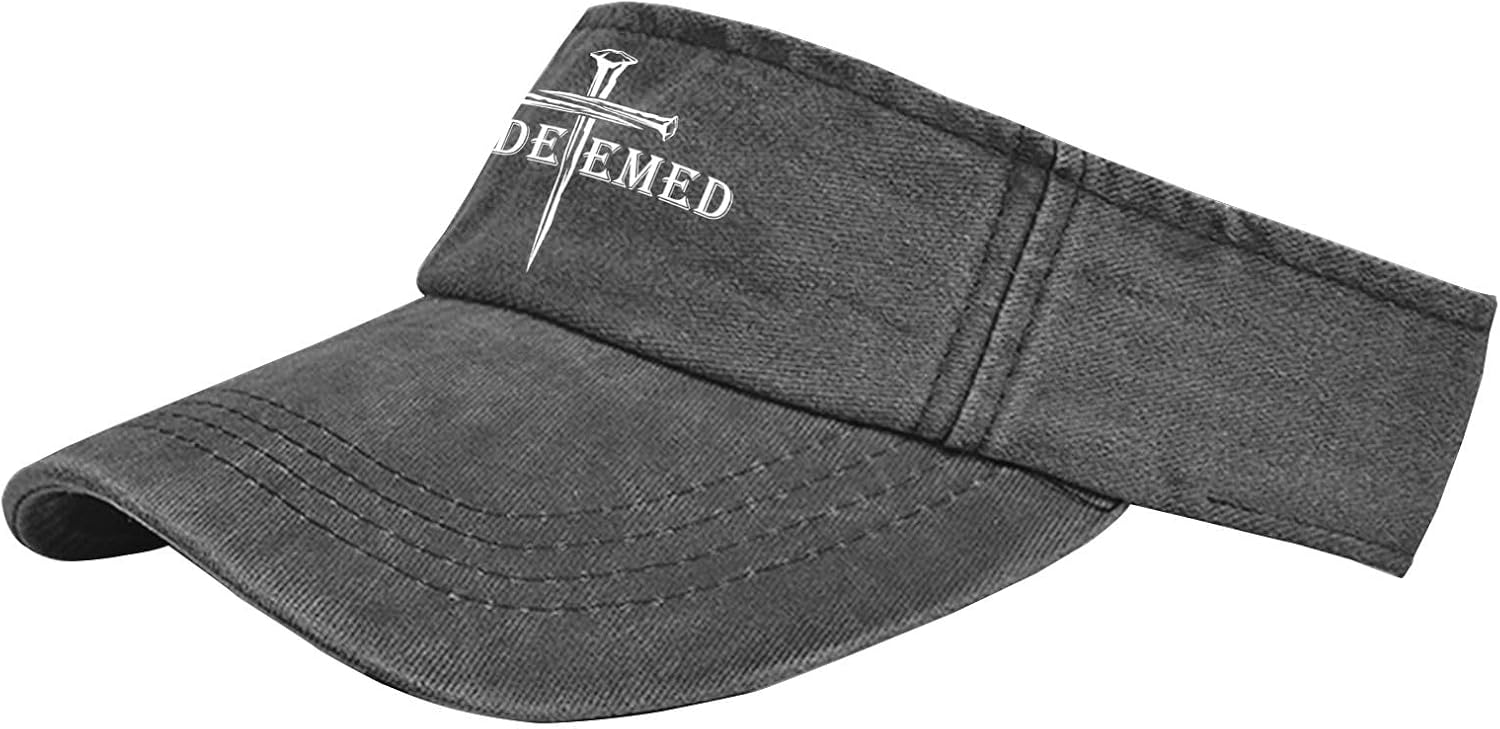 Redeemed Hats Washed Distressed Golf Visor Cap for Adult