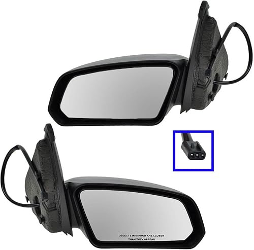 Miniatura 3 de Juego de pares de espejos laterales eléctricos izquierdo y derecho derecho para sedán de 4 puertas Saturn Ion 03-07