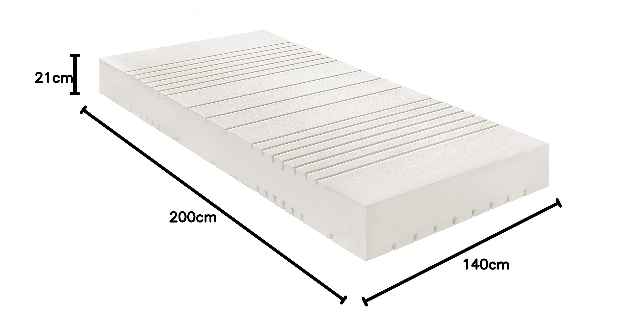 sleepling Matratze 140x200 cm, 7-Zonen Kaltschaummatratze, Bodyprotect 500