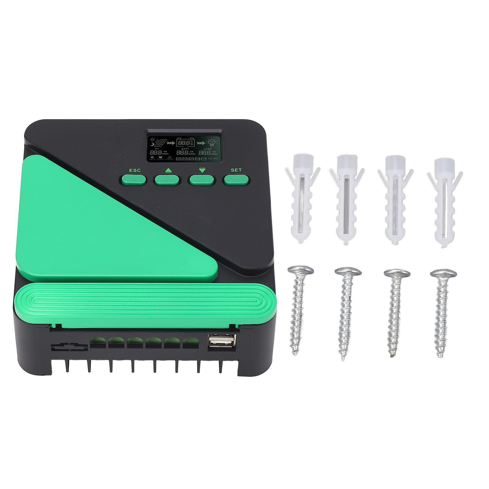 Contrôleur de Charge Solaire MPPT 12V 24V, Régulateur (10A)