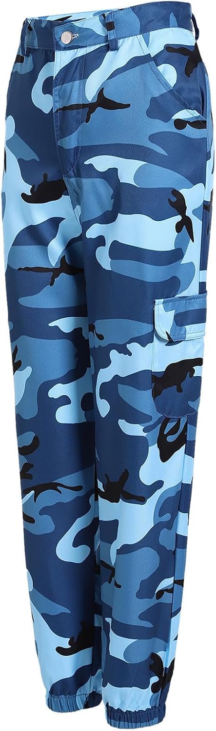 Camouflage Pants for Women Casual Combat Army Cargo Pants Multi-Pocket Military Tactical Bound Feet Camo Cargo Trouser - Image 4