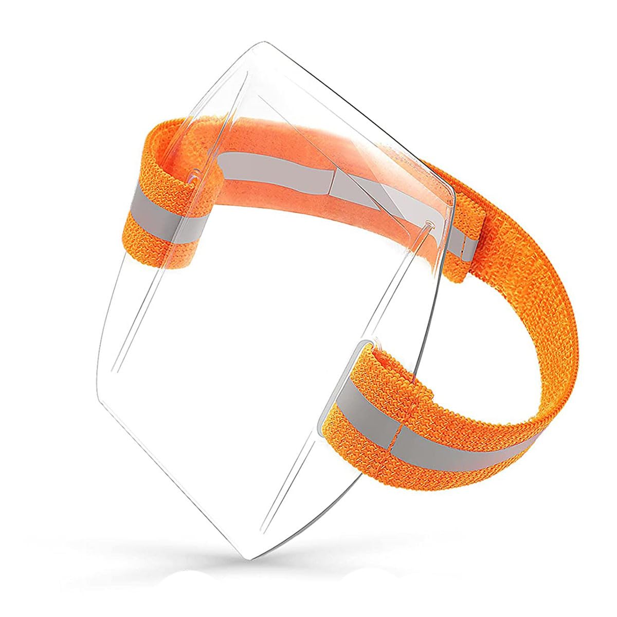 10 Stk Armband-Ausweishalter, reflektierend, elastischer Badgehalter mit verstellbarer Schnalle und PVC-Kartenhülle, für Sicherheitspersonal, Laufen, Radfahren, Outdoor-Bau, orange