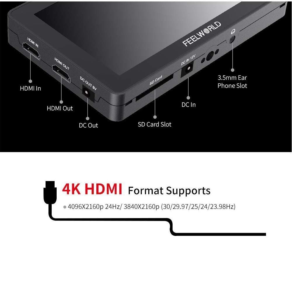 Amazon.co.jp: FEELWORLD F6 Plus V2 6インチ4Kカメラビデオ モニター