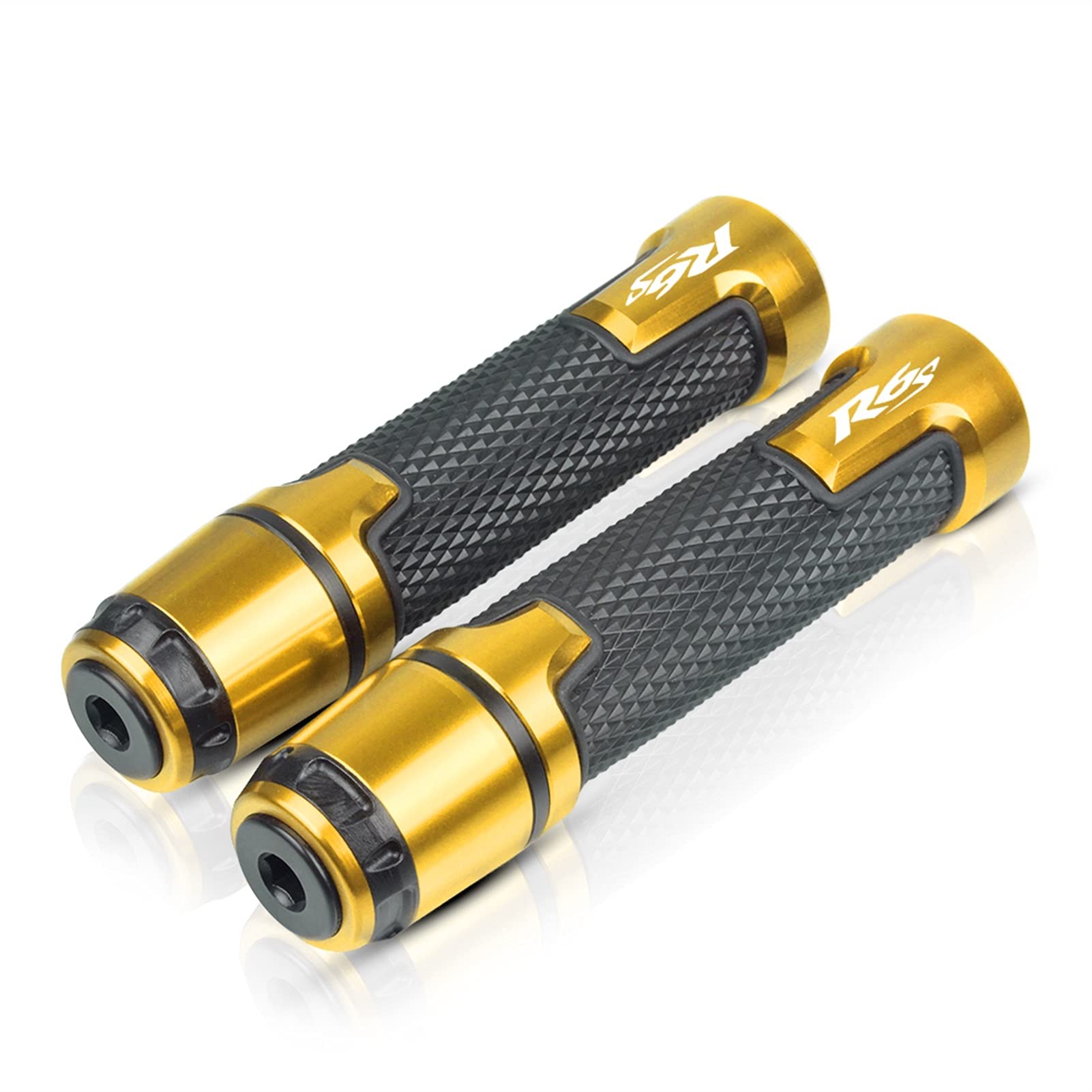 Poignée de moto 22mm en alu CNC or pour Yamaha R6S