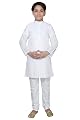 Baba & Baby Boys Traditional Ethnic Wear Cotton White Kurta Pyjama Set (White, 10-11 Years), Solid