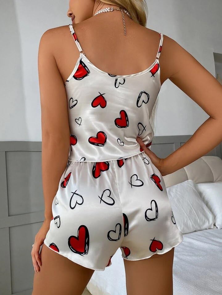 Image of Satin Flare Sexy Pajama Set,Silk Night Dress for Women, Babydoll Set for Honeymoon