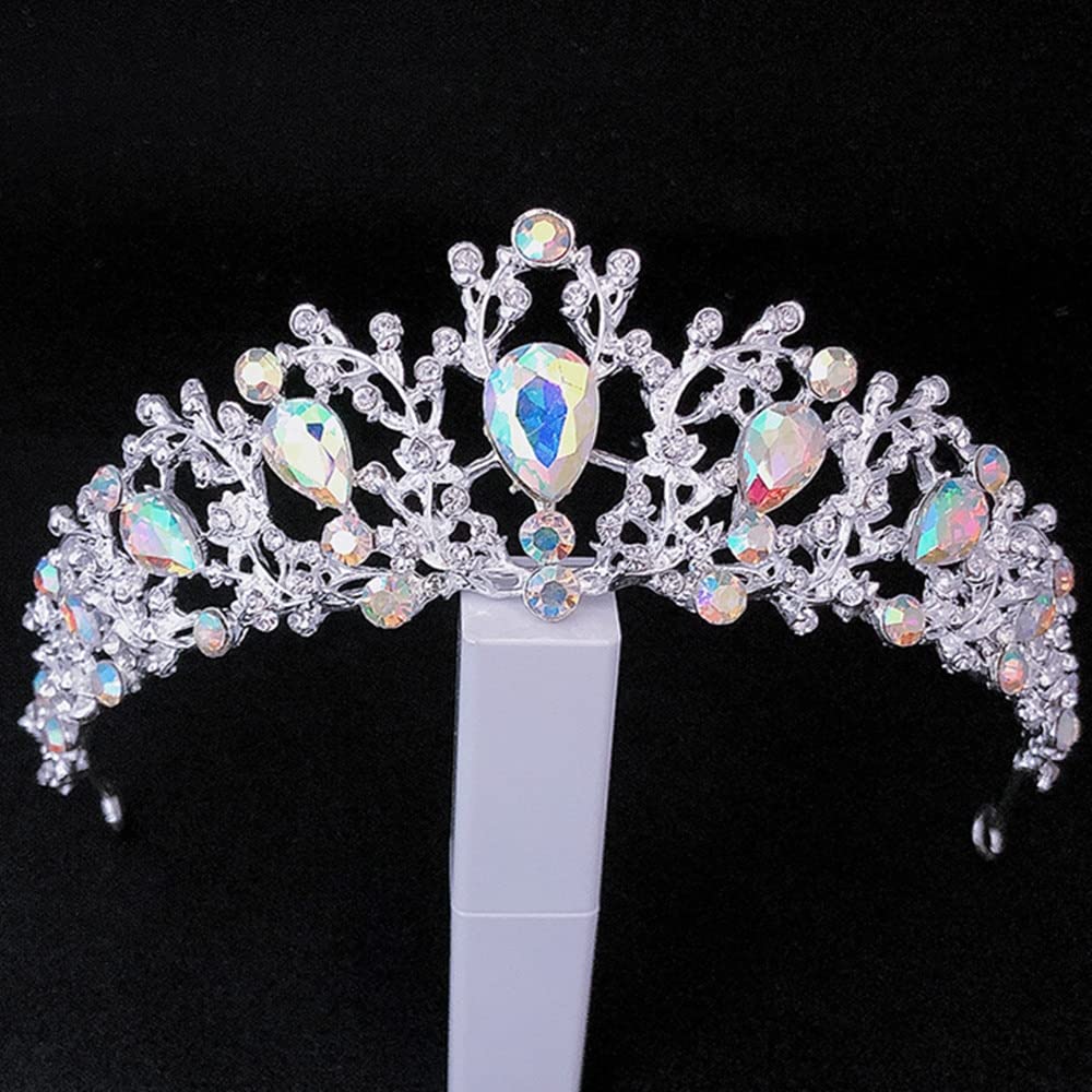 ZYFSHA Kryształowa Tiara korony dla kobiet w stylu Vintage barokowy kryształowe ślubne akcesoria do włosów Rhinestone diadem dla panny młodej i korony kobiety dziewczęta biżuteria na głowę