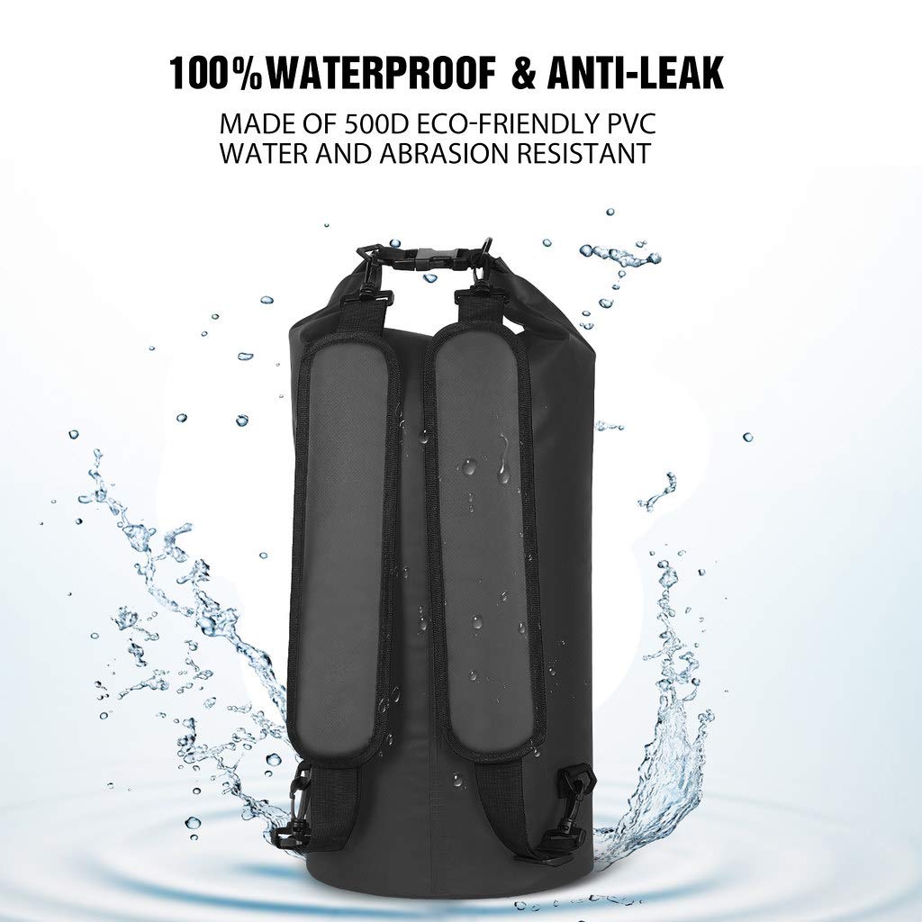Unigear Borsa Impermeabile (2L/5L/10L/20L/30L/40L/55L) per Attività all'Aria Aperta e Sport Acquatici, Campeggio, Kayak, Pesca, con Custodia Impermeabile per Cellulare
