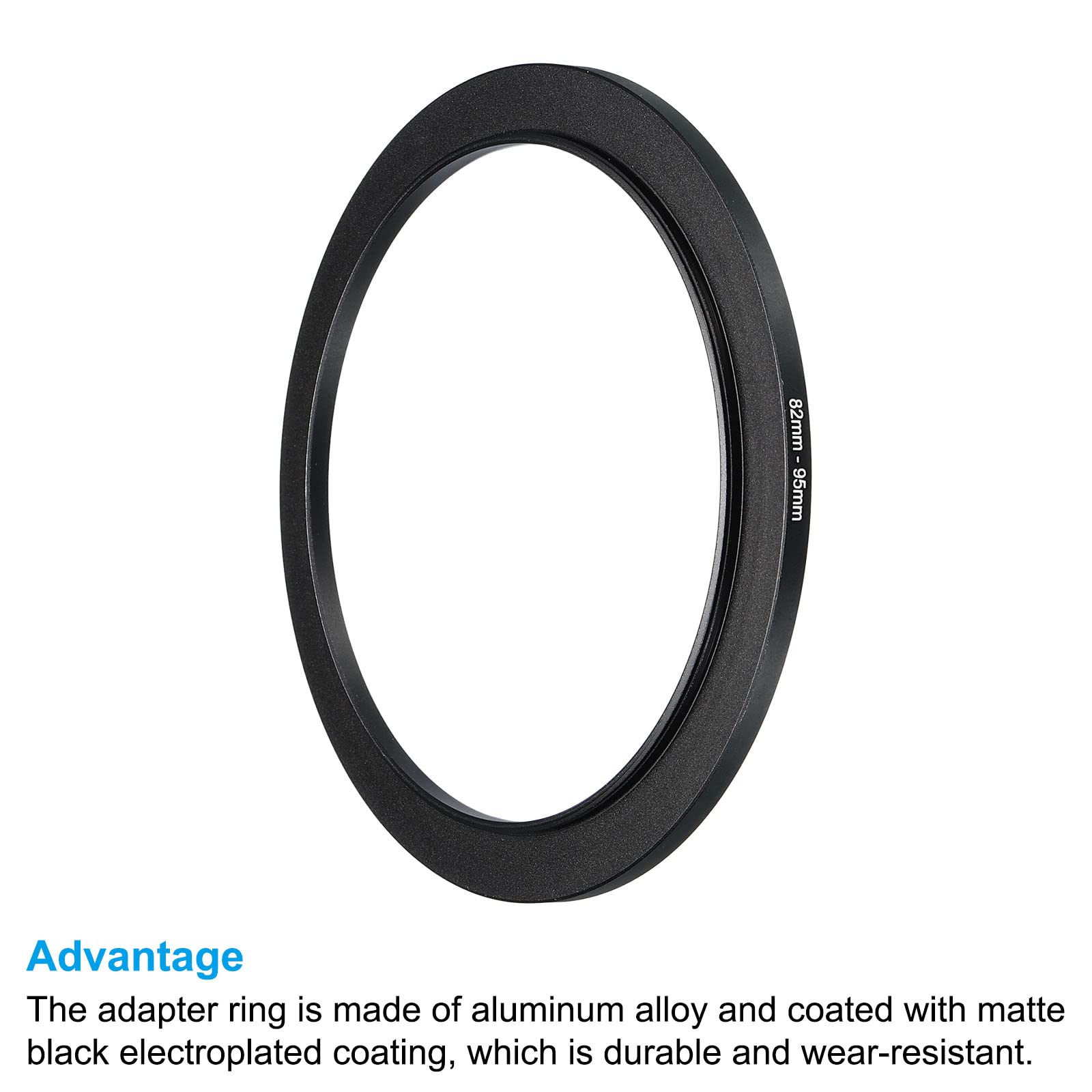 PATIKIL 82mm-95mm Metal Step Up Ring, Camera Lens Filter Adapter Ring Aluminum Filter Adapter Ring for Camera Lenses Hood Black - Image 4
