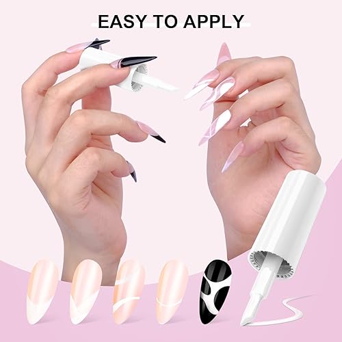 Miniatura 5 de SAVILAND Esmalte de uñas de gel para uñas francesas, esmalte de uñas de gel rosa LED, esmalte de uñas de gel UV para principiantes y profesionales