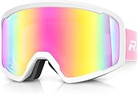 RIOROO OTG Ski Snowboard Goggles Men Women - Anti-Fog 100% UV400 Protection, Helmet Compatible, Lightweight TPU Frame