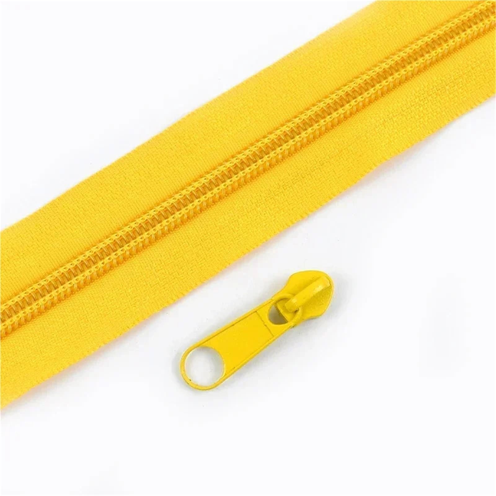 Zips for Sewing 2/5/10/20M 3# 5# Rainbow Nylon Zipper with Slider Bags Garment Decor Zip Closure By The Meter Zips Repair Kit Sewing Accessories Sewing Supplies(Gold,5MZips 5PcsSliders,No3)