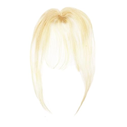 Miniatura 2 de Flequillo de aire de cabello humano atado a mano de 6 pulgadas con patillas largas, una pieza, extensiones de cabello humano con flequillo,