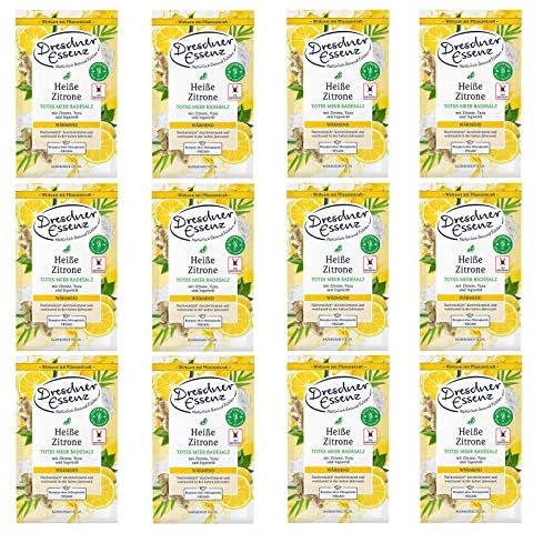 12er Pack Dresdner Essenz Totes Meer Badesalz Heiße Zitrone 12 x 60 g Badezusatz vegan Cover