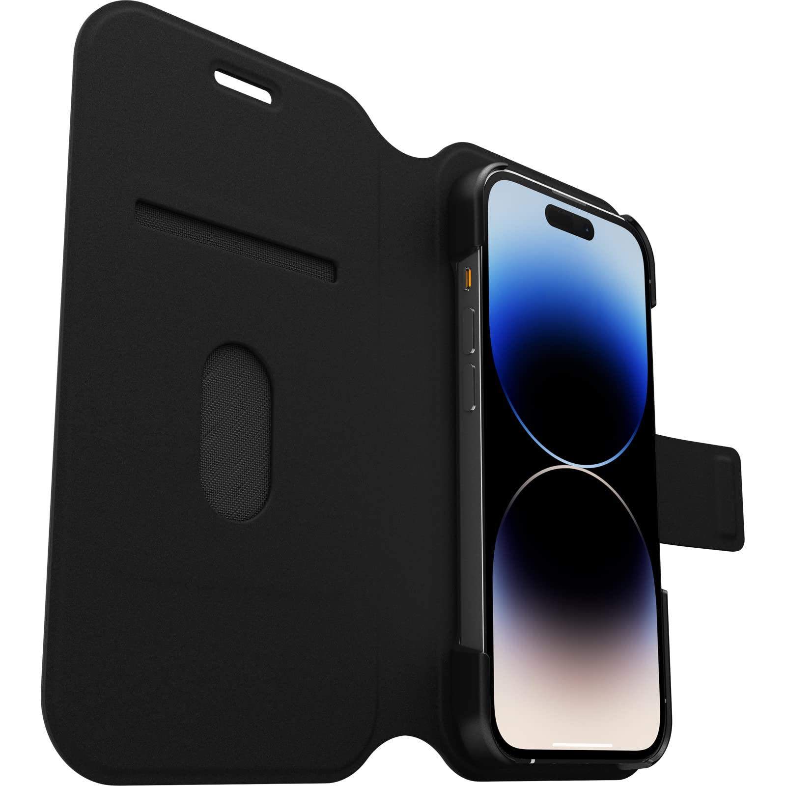 OtterBox Cover per iPhone 14 PRO Strada Via, Resistente a Shock e Cadute, Folio Sottile, Morbido al Tatto con Slot Carta di Credito, Testato 2X vs Norme Mil-Std 810G, Nero