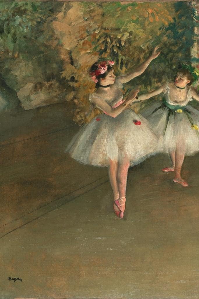Edgar Degas Ballerina Poster Two Dancers On The Stage Prints Cool Wall Art Print Poster 24x36