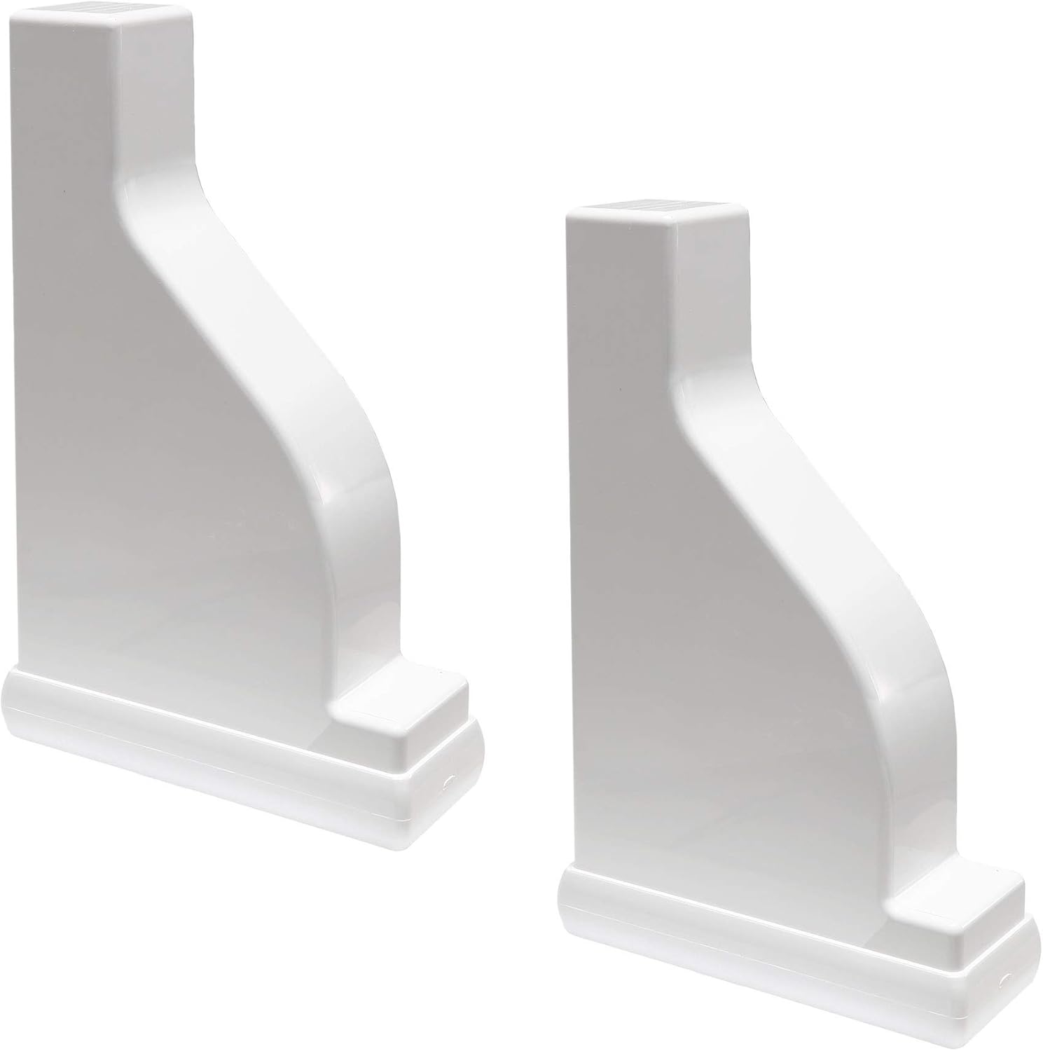 Plum Fittings Decorative White Vinyl Pergola End Cap 2"x 6" Rail, (Pack of 4)