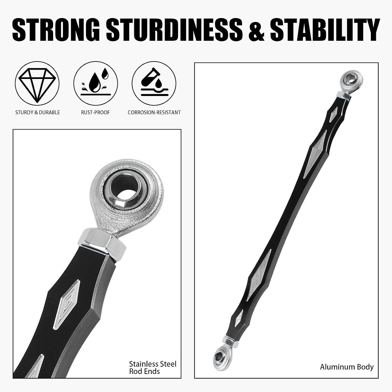 Motorcycle Gear Shift Linkage, Shifter Linkage Compatible for Harley Davidson Street Glide, Electra Glide, Road Glide, Road King, Tri Glide, Softail, Dyna, 1980-2024, QP-007Black